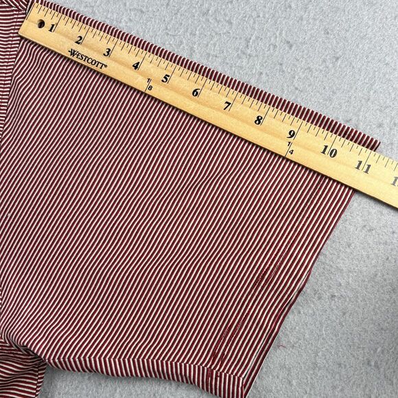 Fairway & Greene Red White Striped Albany Country Club Collared Polo Shirt L - Picture 11 of 16